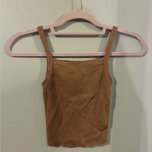Abercrombie & Fitch Tan Ribbed Camisole